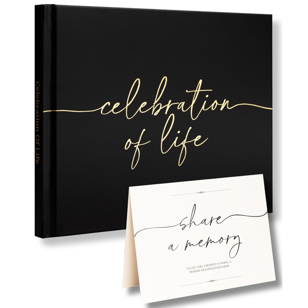 Funeral Guest Book for Memorial Service – Elegant Celebration of Life Guest Book